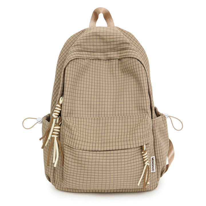 Versatile Lightweight Grid Pattern School Backpack Kalsten