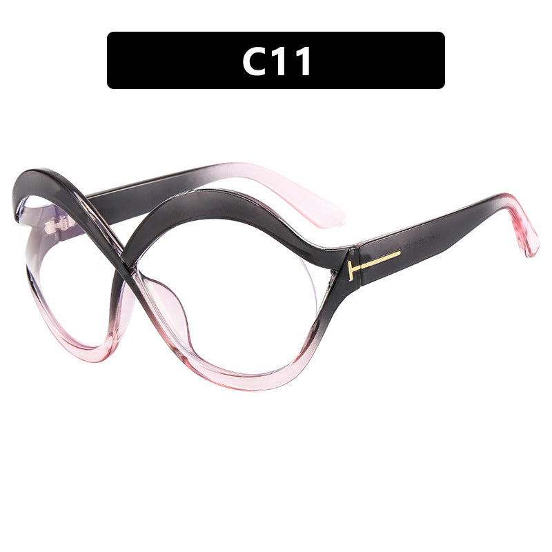 Women's extravagant Cat-Eye sunglasses with curved frame Kalsten