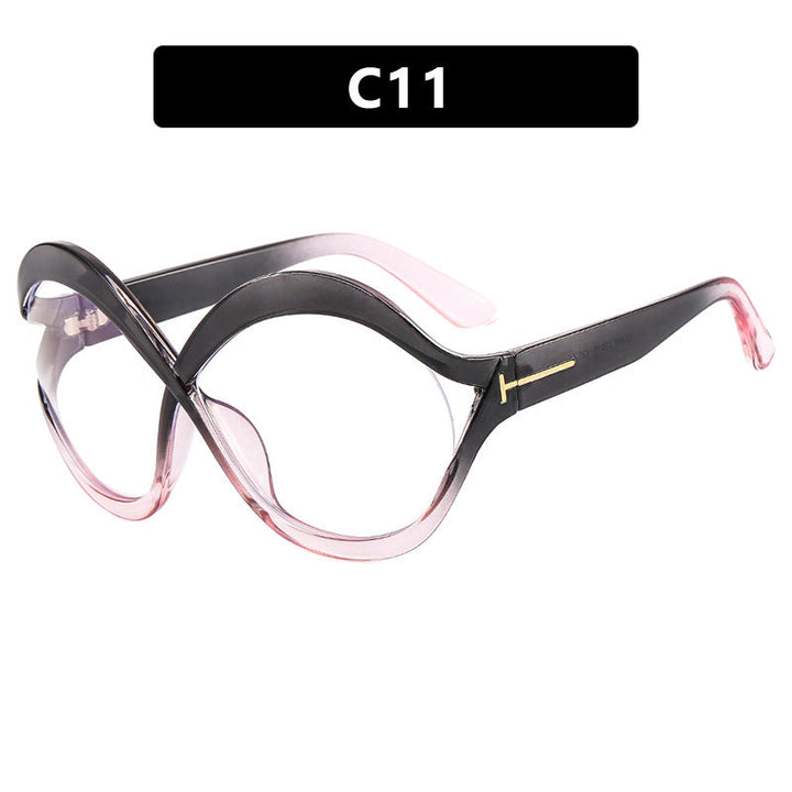 Women's extravagant Cat-Eye sunglasses with curved frame Kalsten