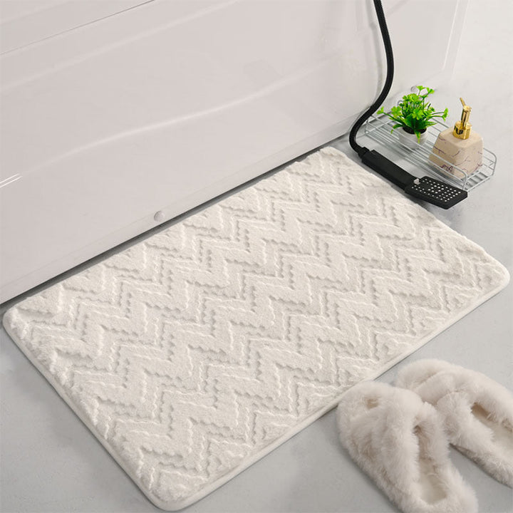 Chevron-Pattern Anti-Slip Bath Mat