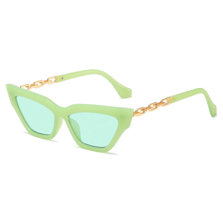 Women edgy cat-eye sunglasses with golden details Kalsten