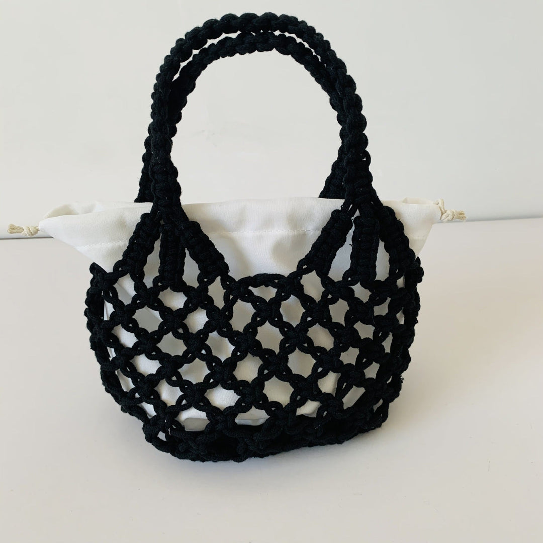 Hand-knotted tote bag with inner drawstring closure Kalsten
