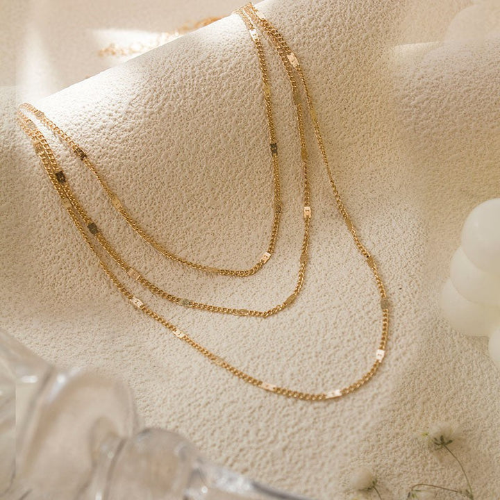 Layered Sleek Chain Necklace Kalsten