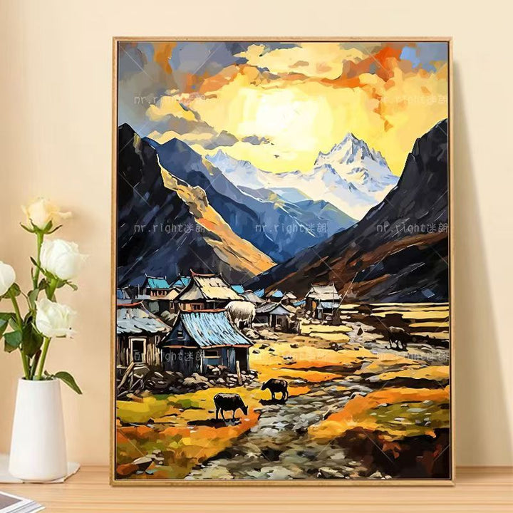 Mountain Landscape Canvas Art Print Kalsten