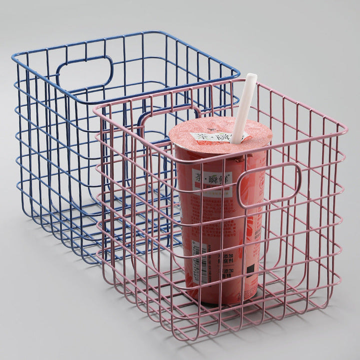 Unisex Wire Storage Basket with Ergonomic Handles Kalsten