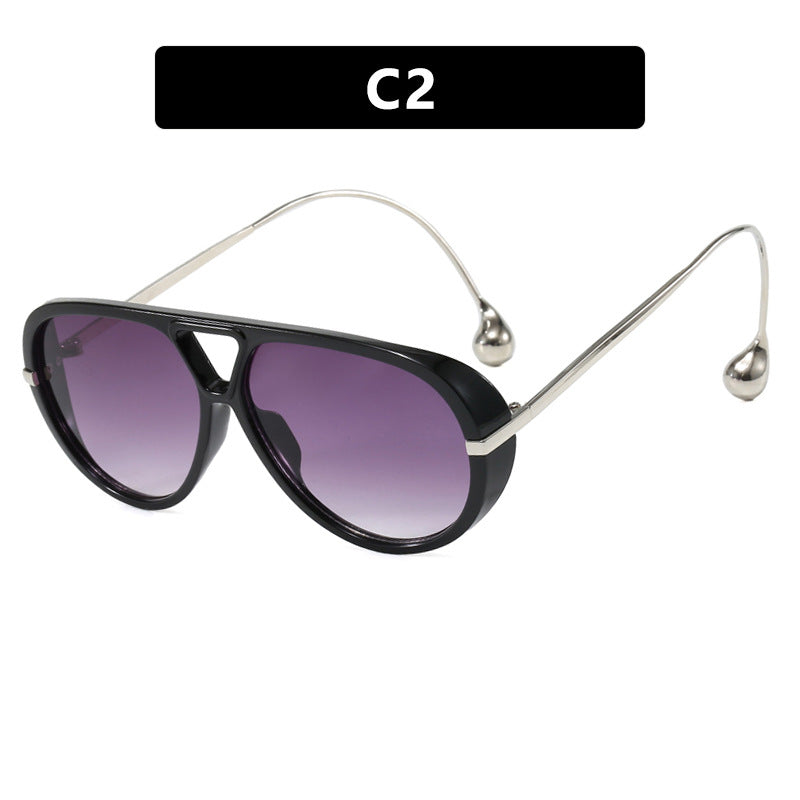 Women's stylish pilot sunglasses with luxurious metal frame Kalsten