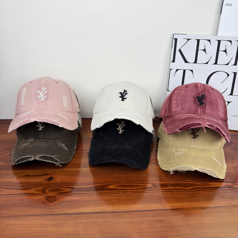 Men's Distressed Denim Adjustable Baseball Cap Kalsten