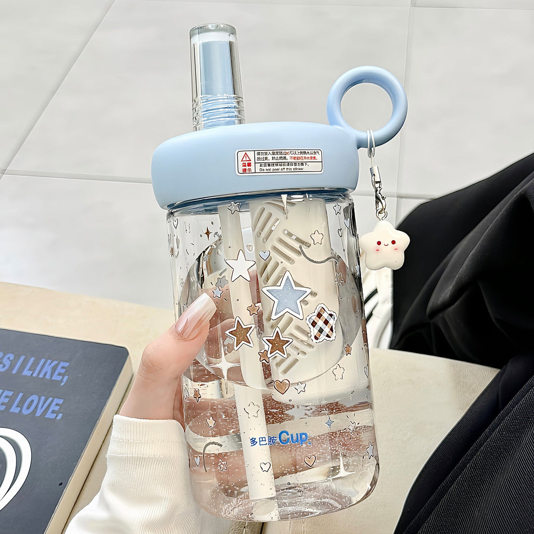 Women’s drinking bottle with integrated fruit filter and charming pendant Kalsten