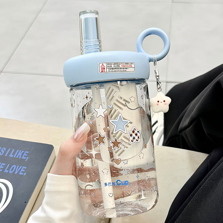 Women’s drinking bottle with integrated fruit filter and charming pendant Kalsten