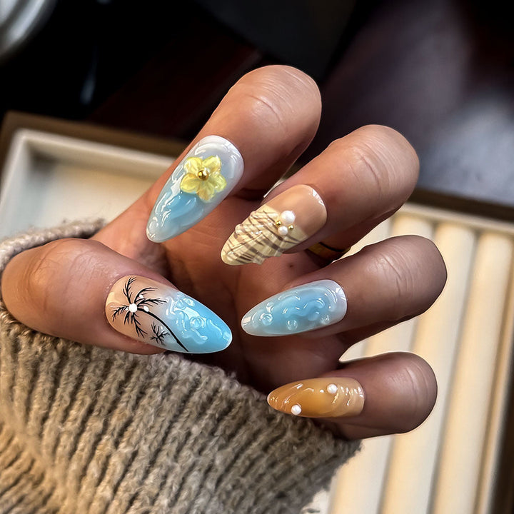 Artistic Floral-Inspired Press-On Nails Kalsten