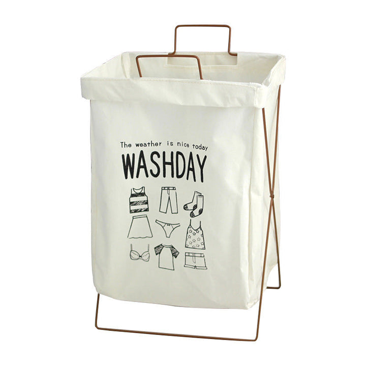 Decorative laundry basket with inspiring quotes Kalsten