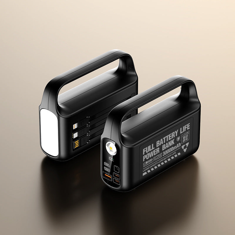 Portable power bank with integrated LED lighting and high capacity Kalsten