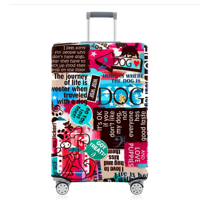 Unisex non-elastic suitcase cover with mandala motif, stretch protective cover for telescopic handle and wheels Kalsten
