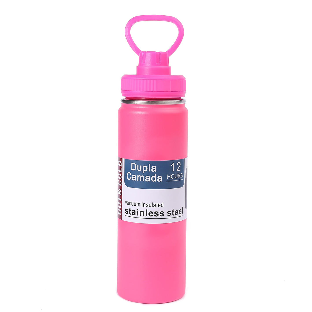 Ladies stainless steel vacuum water bottle with ergonomic handle Kalsten