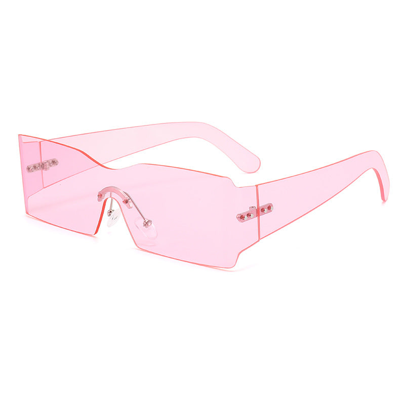 Women's futuristic fashion sunglasses with transparent frame Kalsten