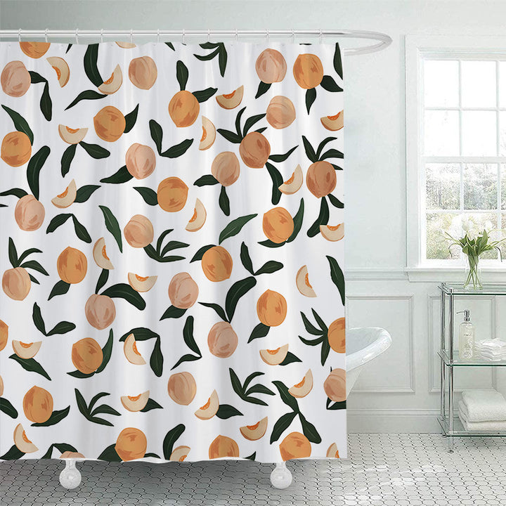 Colorful Citrus Print Shower Curtain Kalsten