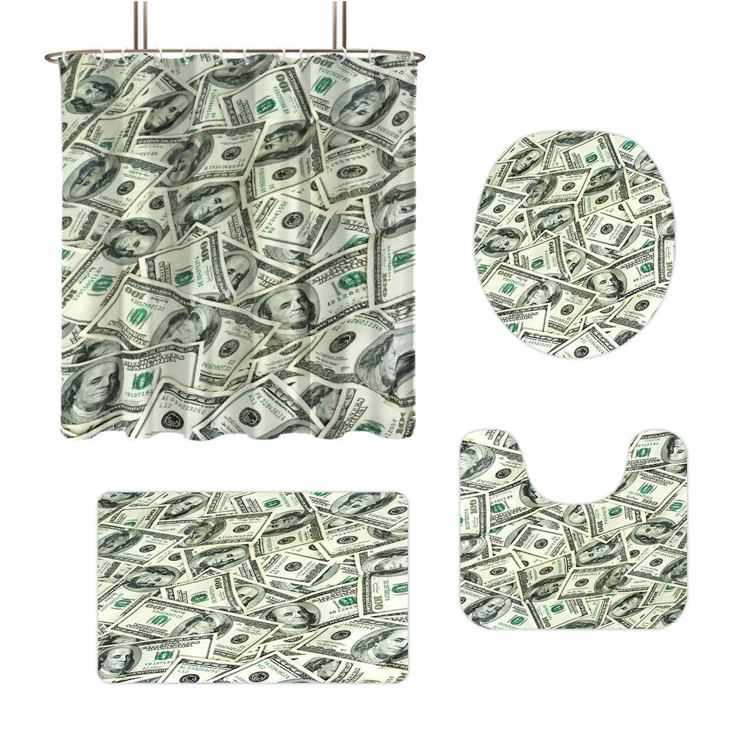 Digital Dollar Bill Bathroom Set Kalsten