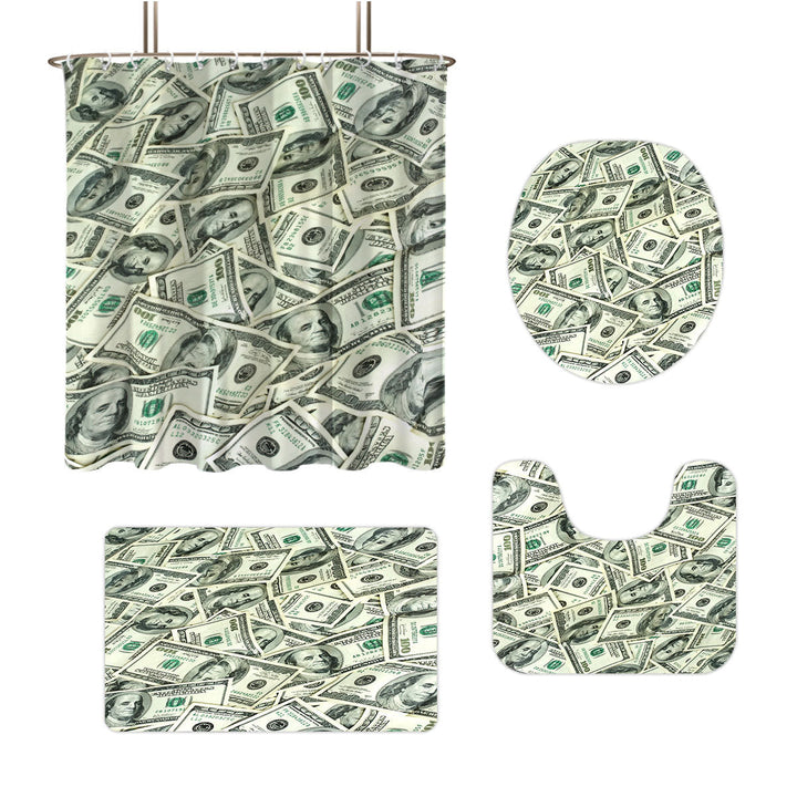Digital Dollar Bill Bathroom Set Kalsten