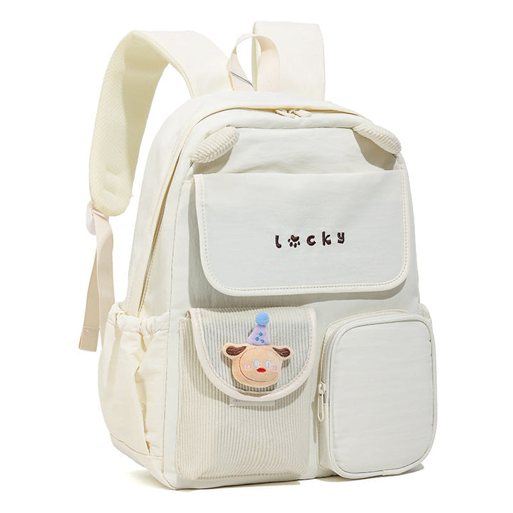 Adorable Plush Character Design School Backpack