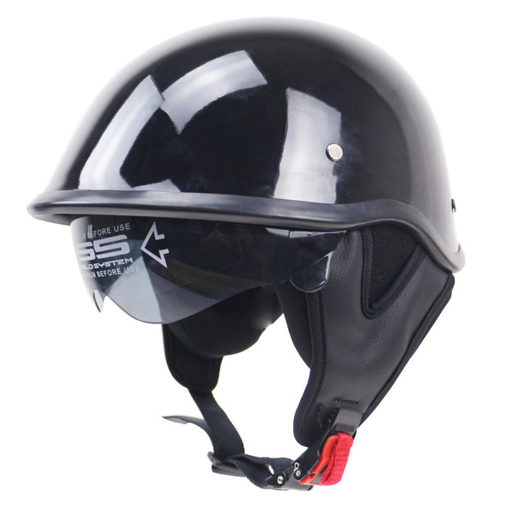 Classic Open-Face Motorcycle Helmet with Visor Kalsten