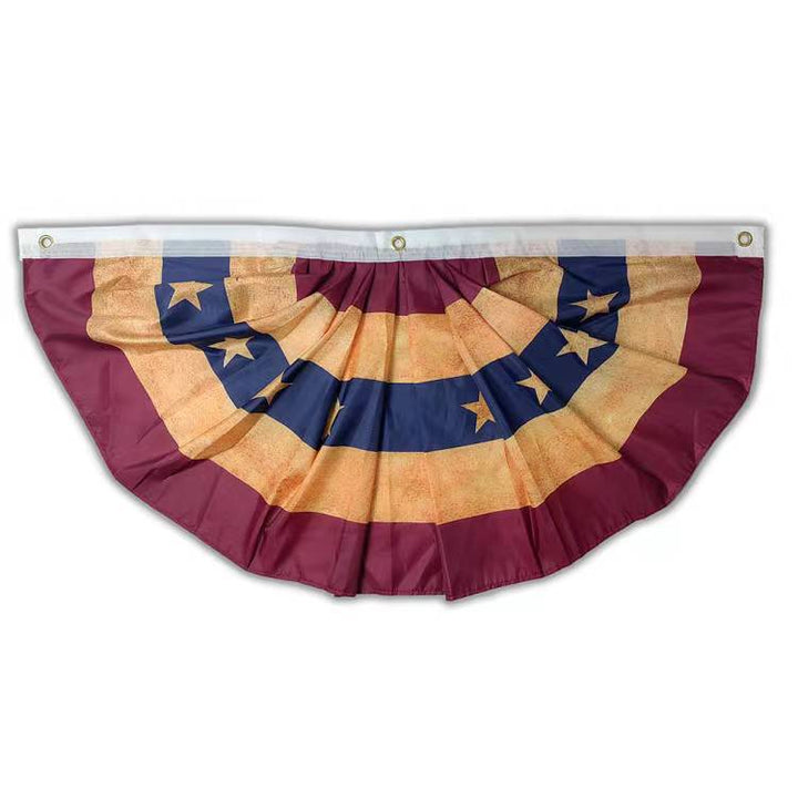 Unisex nan decorative outdoor patriotic semicircular bunting banner with durable metal grommets Kalsten