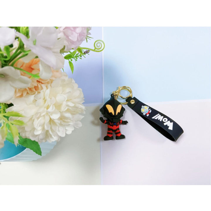 Unisex keychain made of flexible silicone with unique character design Kalsten