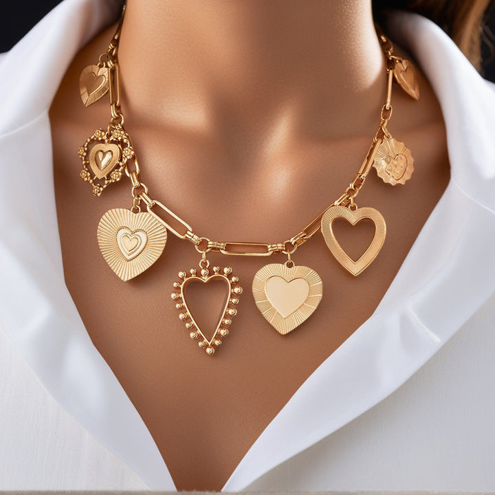 Kalsten | Chunky Heart Charm Necklace