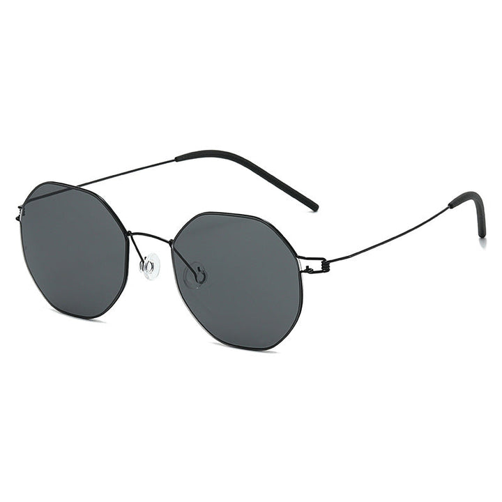 Women's geometric sunglasses with high-quality metal frame and mirrored lenses Kalsten