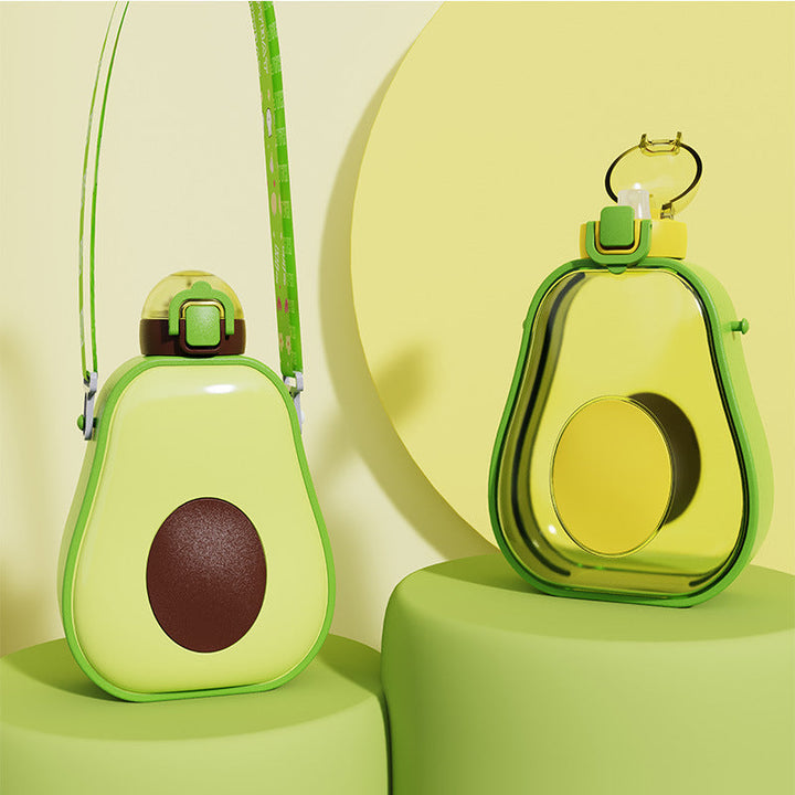 Women's Avocado Water Bottle with Leak-proof Lid and Integrated Carry Strap Kalsten