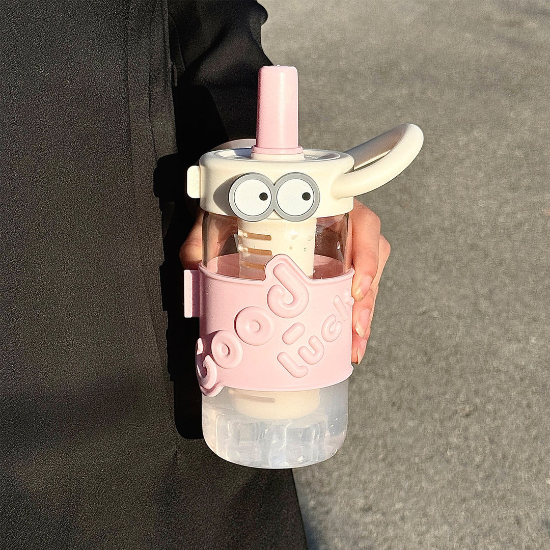 Women's water bottle with interactive straw and emotion Kalsten