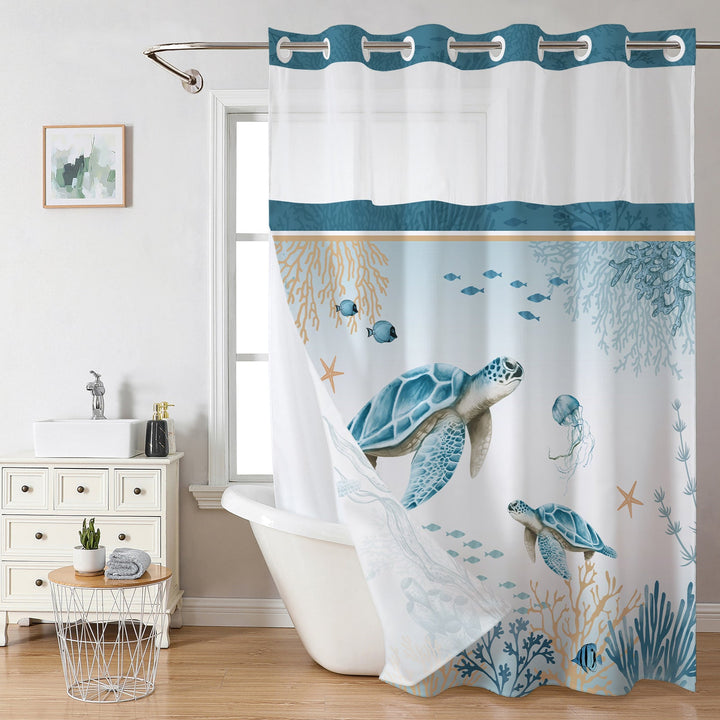 Ocean-Themed Shower Curtain Kalsten