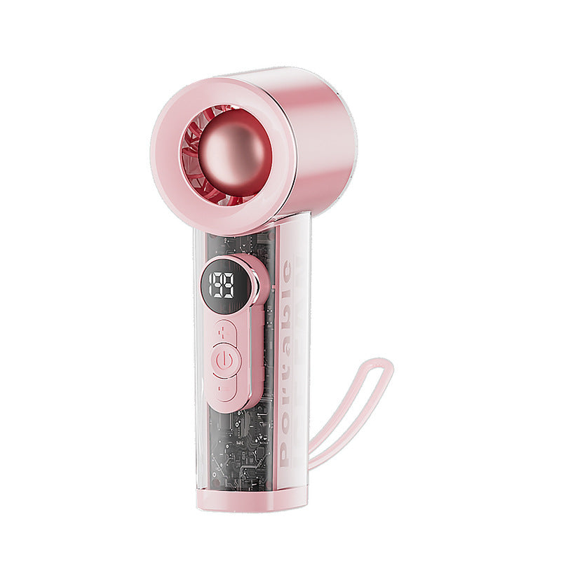 Women's Portable Digital Fan with Temperature Controlled Display Kalsten
