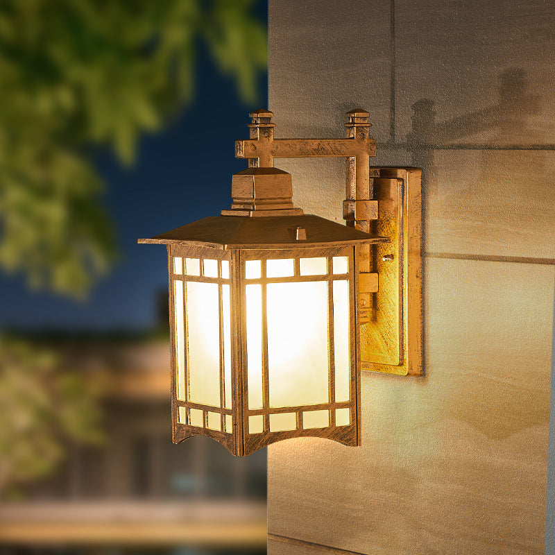 Modern Waterproof Solar Aluminum Chinese Pavilion Shape 1-Light Wall Sconce Lamp | Kalsten