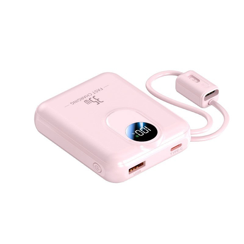 Power bank with fast charging function and integrated charging cables Kalsten