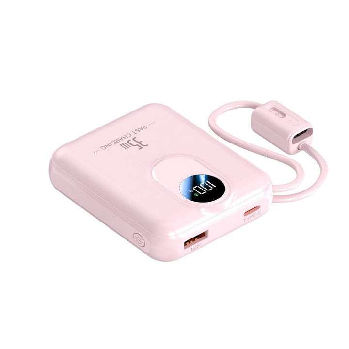 Power bank with fast charging function and integrated charging cables Kalsten