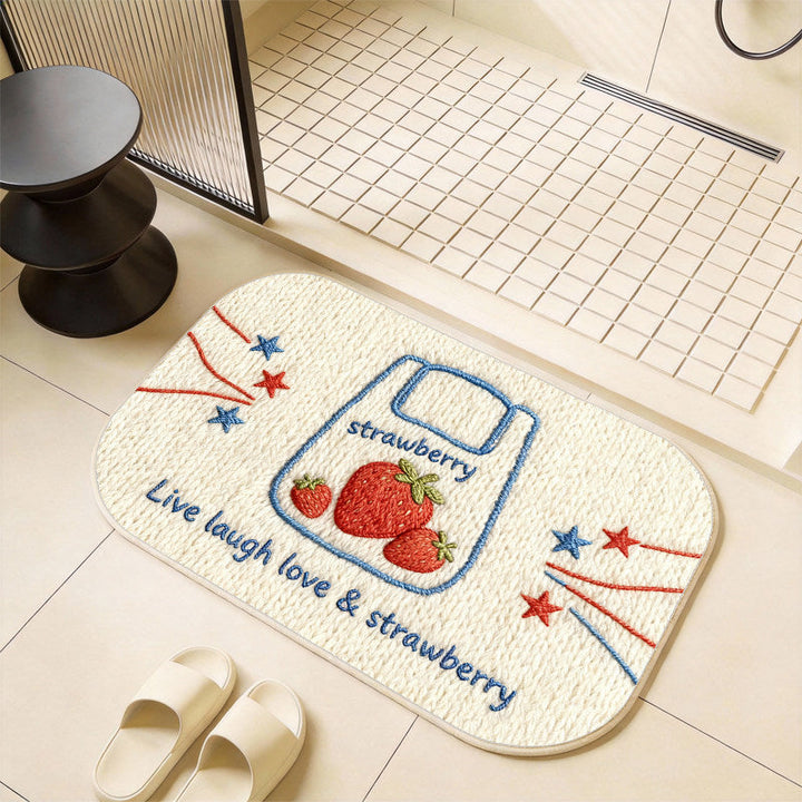 Whimsical Cat-Themed Bath Mat Kalsten