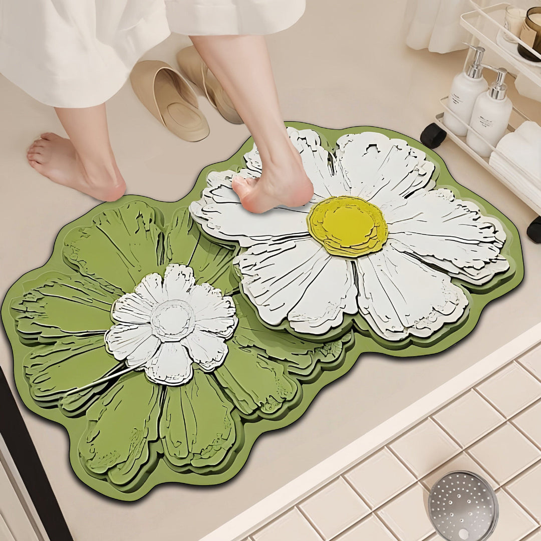 Luxurious Floral Design Bath Mat Kalsten