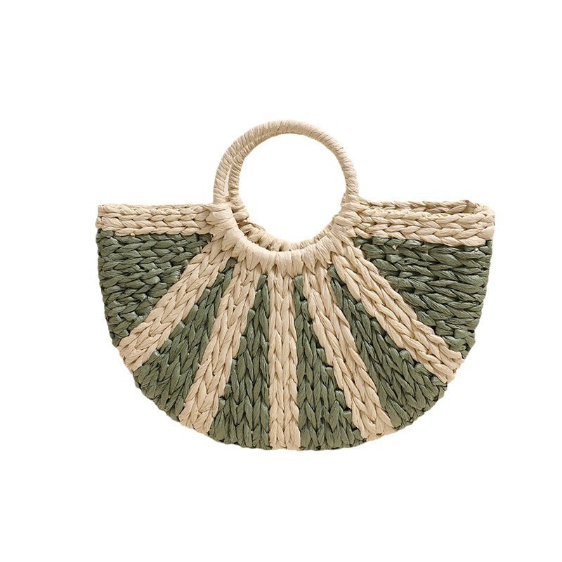 Handbag Made of Handwoven Bast with Base Structure Kalsten