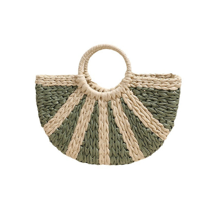 Handbag Made of Handwoven Bast with Base Structure Kalsten