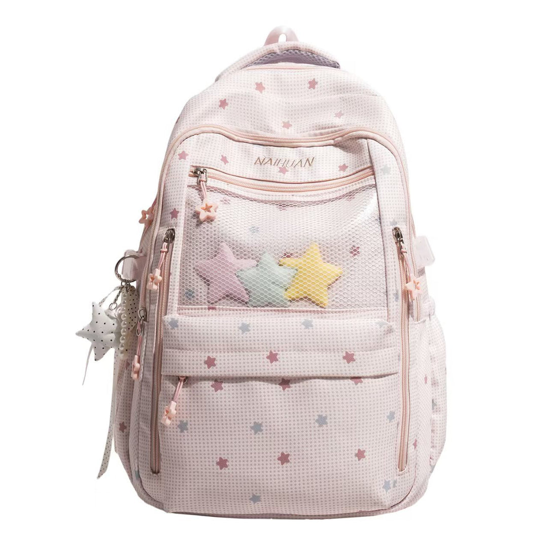 Star-Motif Multi-Pocket Backpack Kalsten