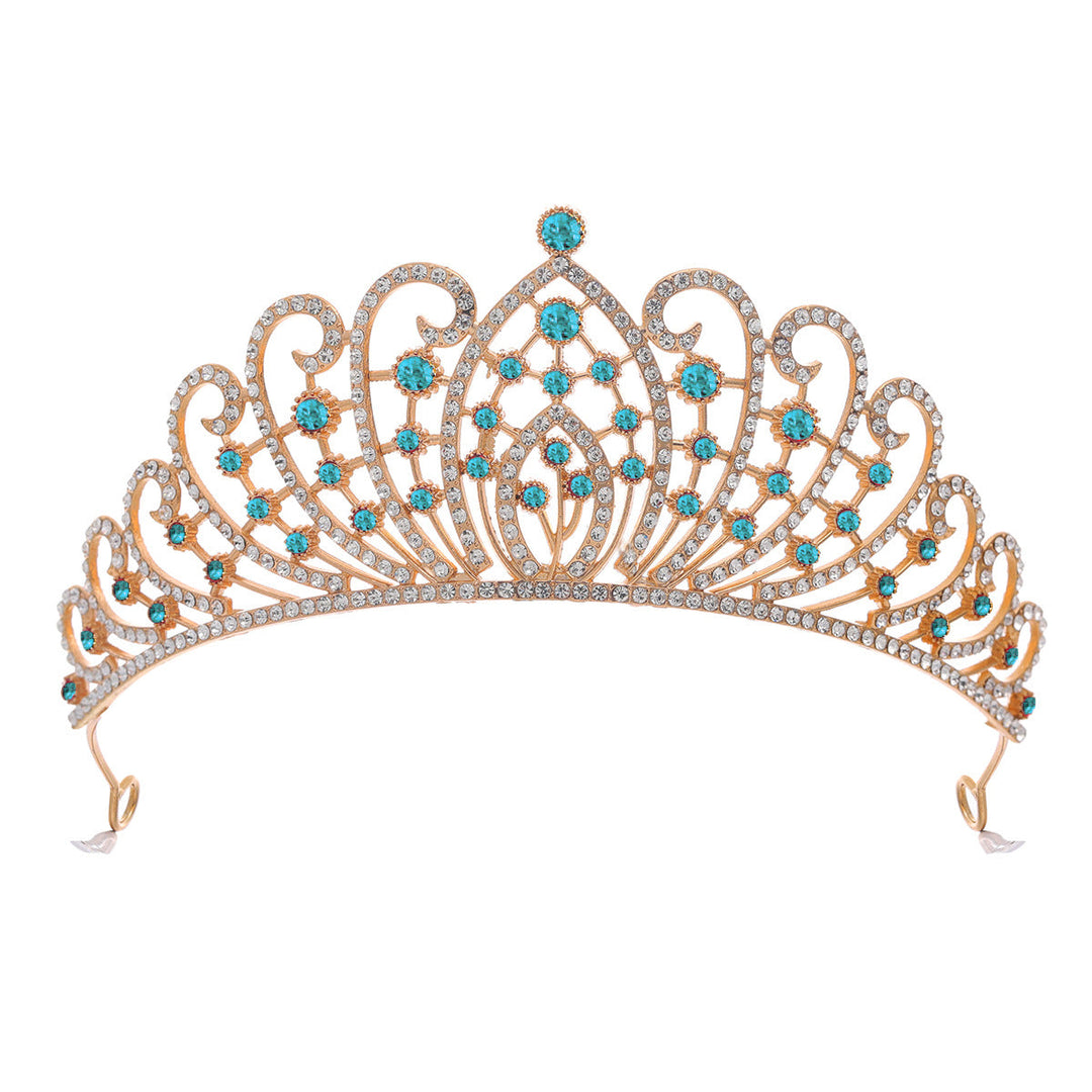 Ladies Elegant Rhinestone Tiara with Floral Details Kalsten