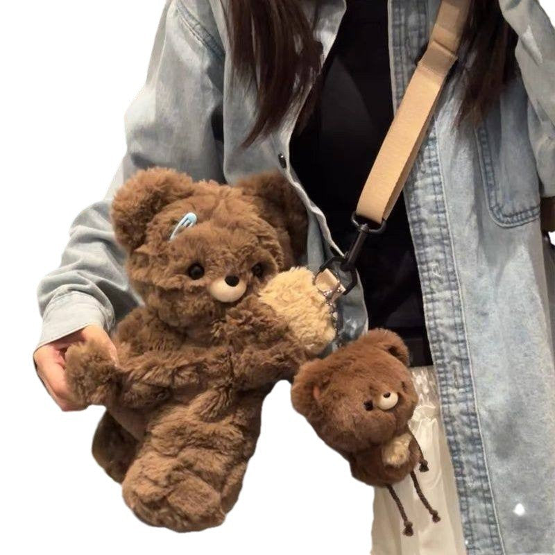 Cute plush shoulder bag with animal motif Kalsten