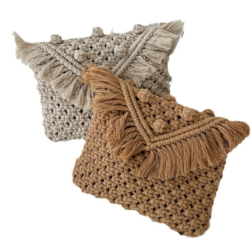 Handmade Fashion Crossbody Bag with Fringes and Decorative Accents Kalsten