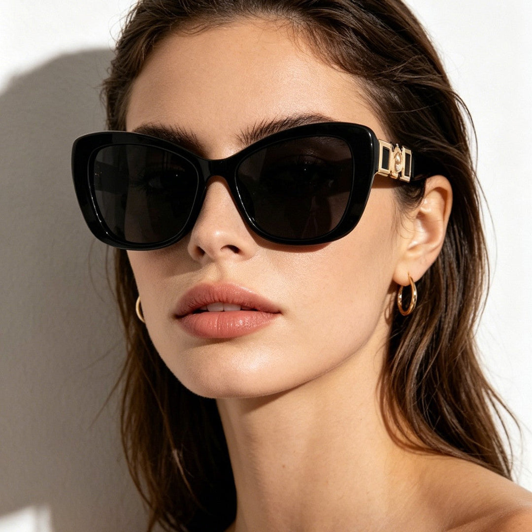 Women Cat-Eye Sunglasses with Elegant Metal Decoration Kalsten