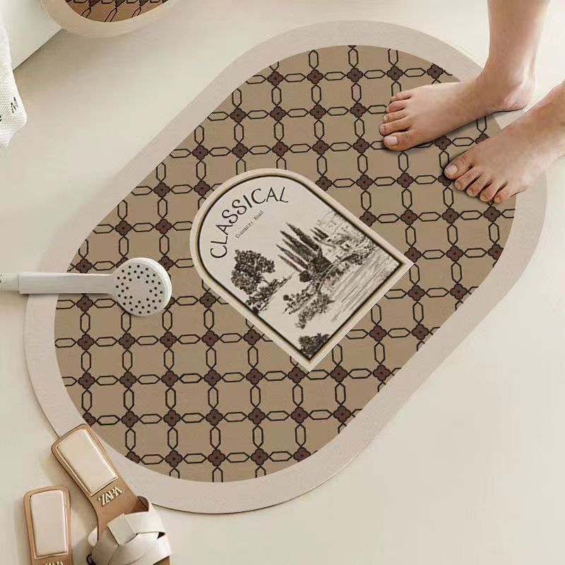 Elegant Country-Themed Bathroom Mat Kalsten