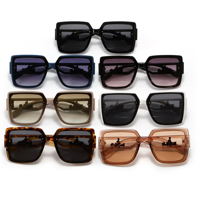Ladies square designer sunglasses with elegant embellishments Kalsten