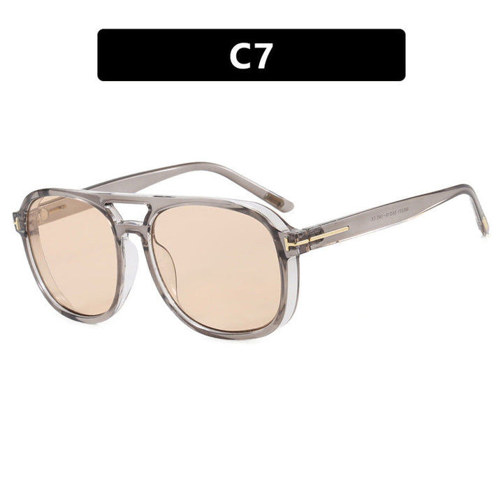 Women's square sunglasses with luxurious plastic frame and mirrored lenses Kalsten