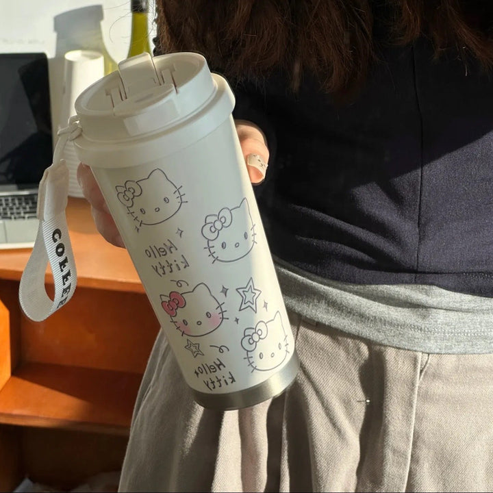 Ladies Insulated Drinking Cup with cute Hello Kitty Design Kalsten