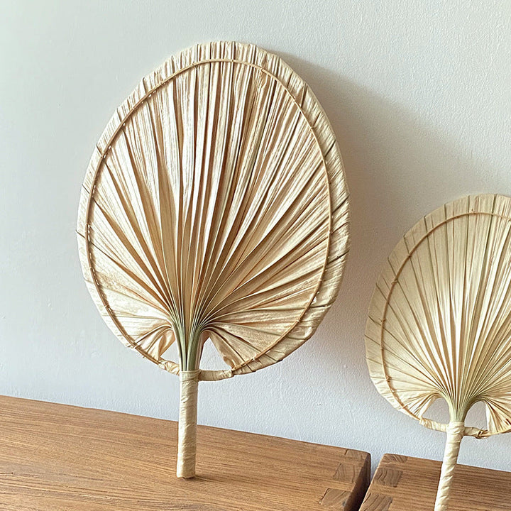 Women Handmade Palm Leaf Fan Kalsten