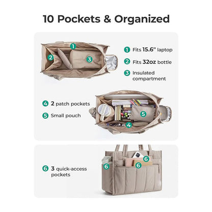 Stylish Multi-Purpose Work Tote Acalora
